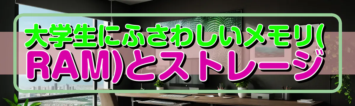 大学生にふさわしいメモリ(RAM)とストレージ