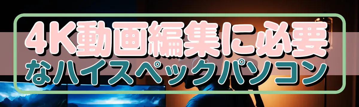 4K動画編集に必要なハイスペックパソコン