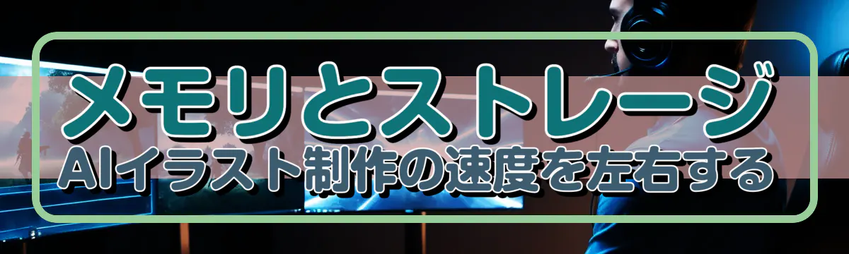 メモリとストレージ AIイラスト制作の速度を左右する