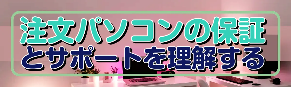 注文パソコンの保証とサポートを理解する