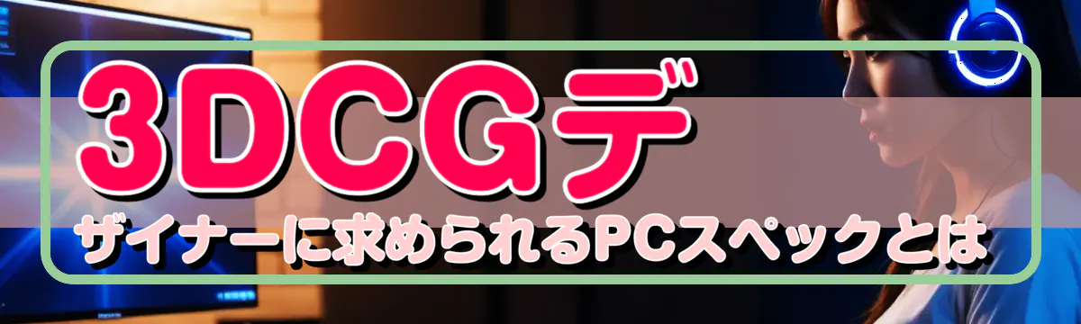 3DCGデザイナーに求められるPCスペックとは