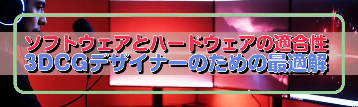 ソフトウェアとハードウェアの適合性 3DCGデザイナーのための最適解