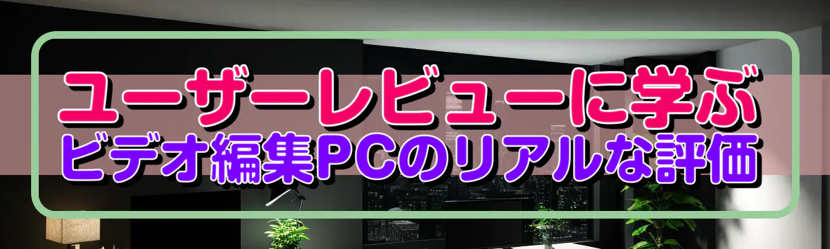 ユーザーレビューに学ぶ ビデオ編集PCのリアルな評価