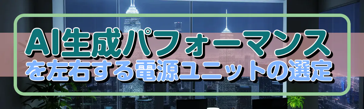 AI生成パフォーマンスを左右する電源ユニットの選定
