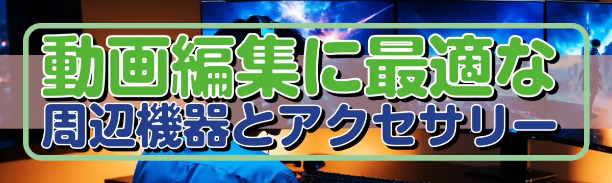 動画編集に最適な周辺機器とアクセサリー
