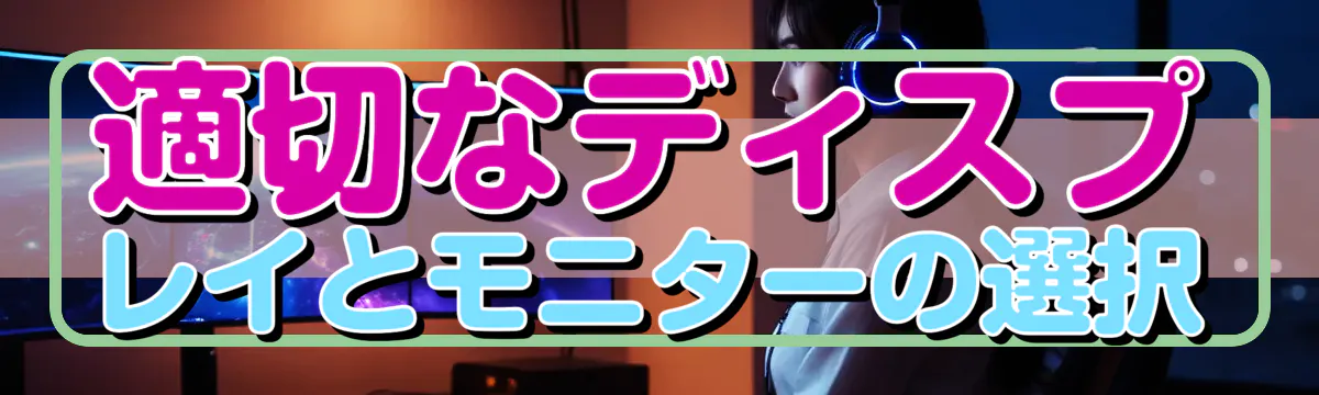 適切なディスプレイとモニターの選択

