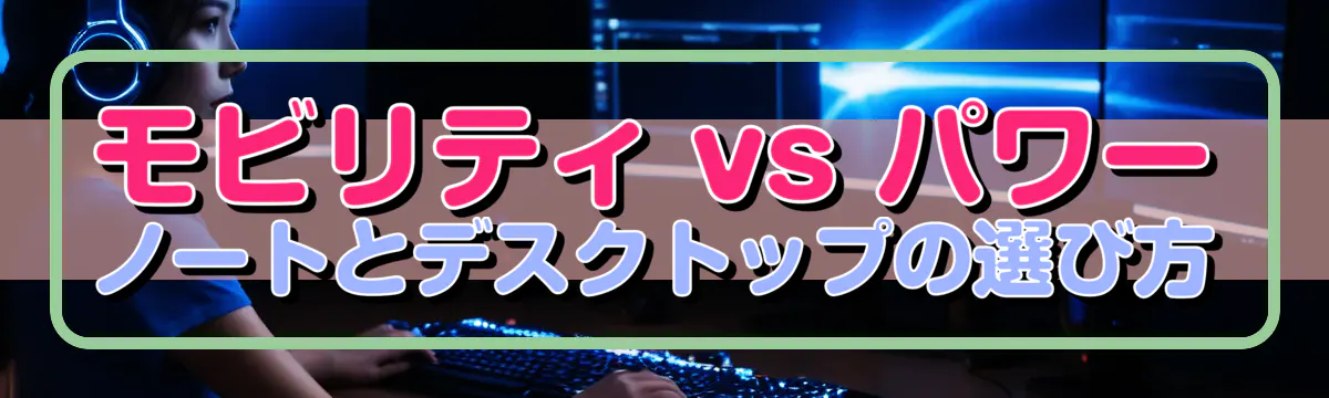 モビリティ vs パワー ノートとデスクトップの選び方
