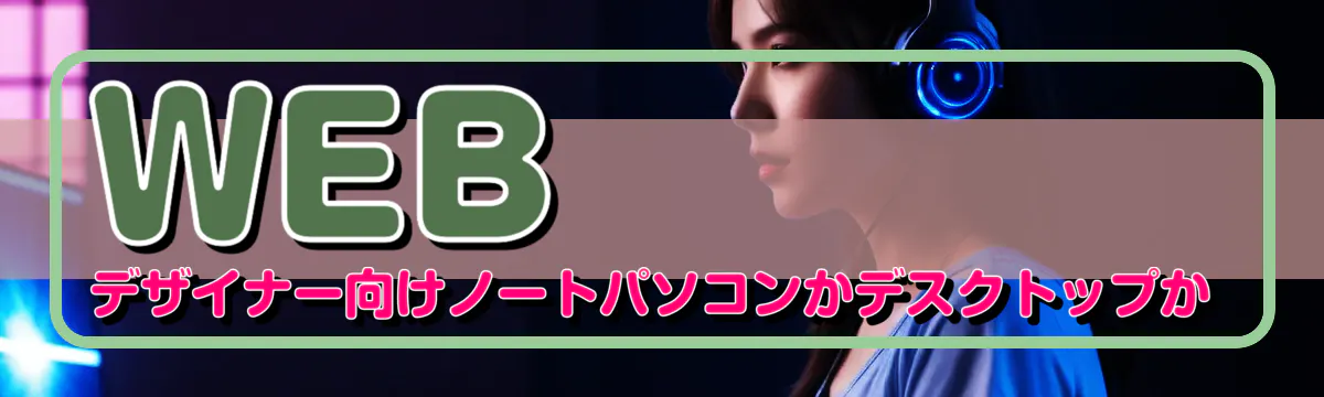 WEBデザイナー向けノートパソコンかデスクトップか
