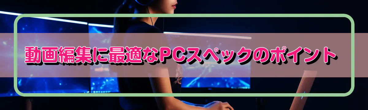 動画編集に最適なPCスペックのポイント