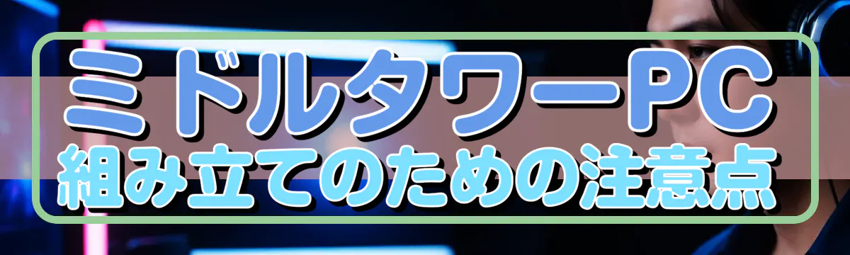 ミドルタワーPC組み立てのための注意点
