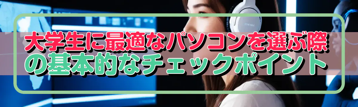 大学生に最適なパソコンを選ぶ際の基本的なチェックポイント