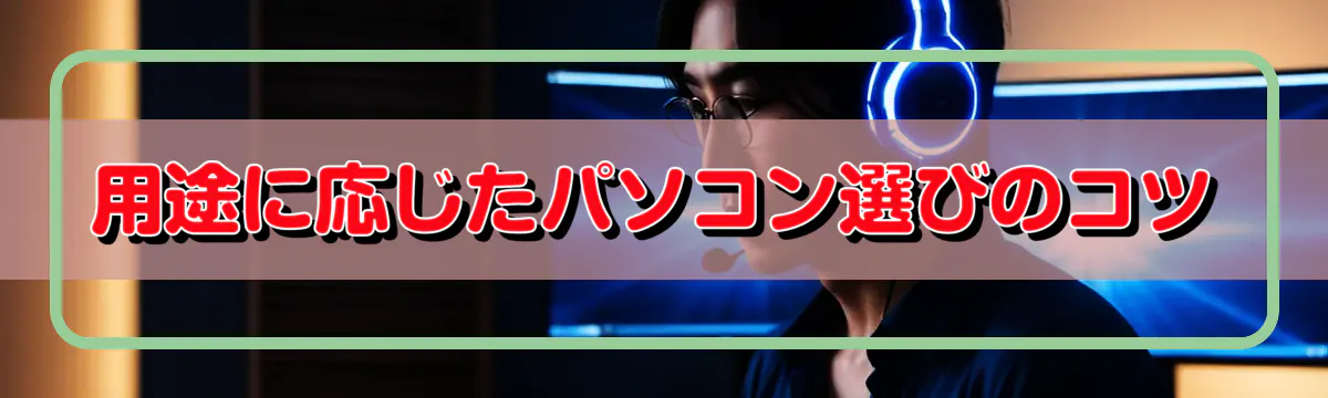 用途に応じたパソコン選びのコツ