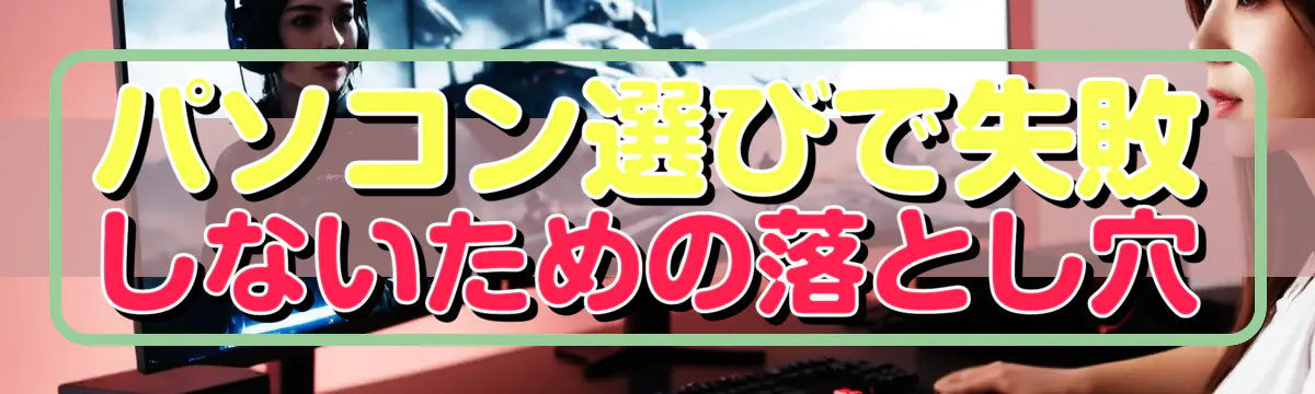 パソコン選びで失敗しないための落とし穴