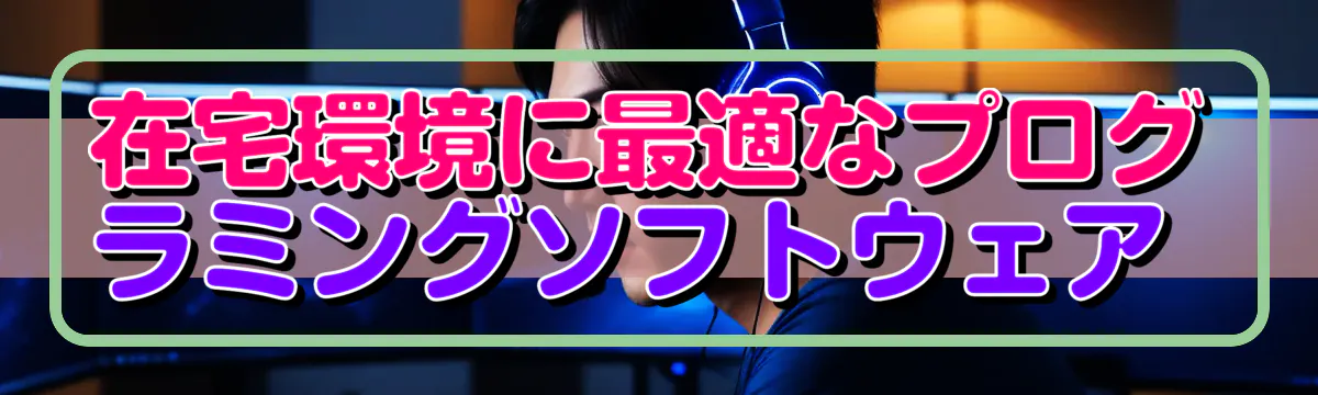 在宅環境に最適なプログラミングソフトウェア 
