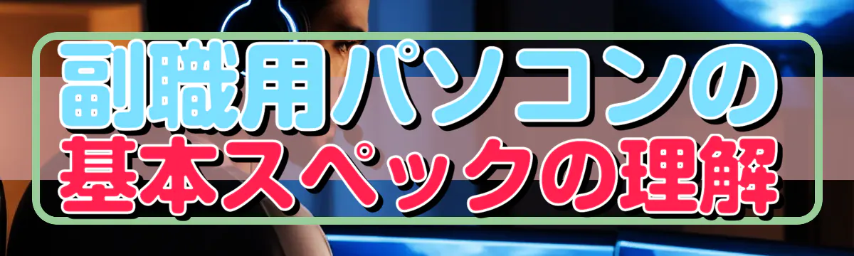 副職用パソコンの基本スペックの理解

