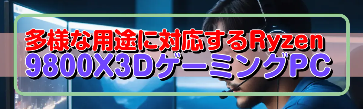 多様な用途に対応するRyzen&nbsp;9800X3DゲーミングPC