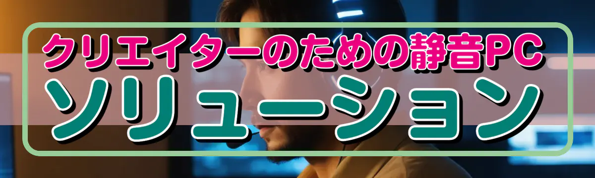 クリエイターのための静音PCソリューション