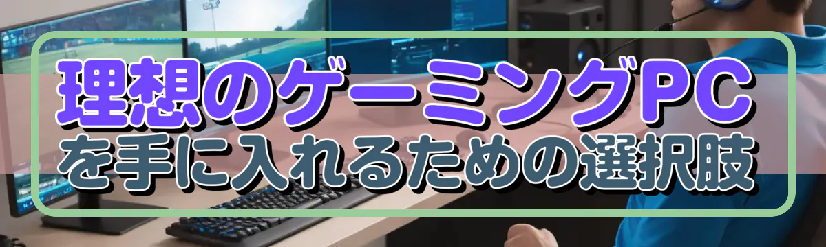 理想のゲーミングPCを手に入れるための選択肢