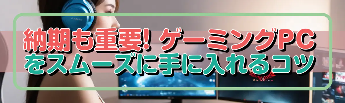 納期も重要! ゲーミングPCをスムーズに手に入れるコツ