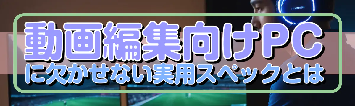 動画編集向けPCに欠かせない実用スペックとは