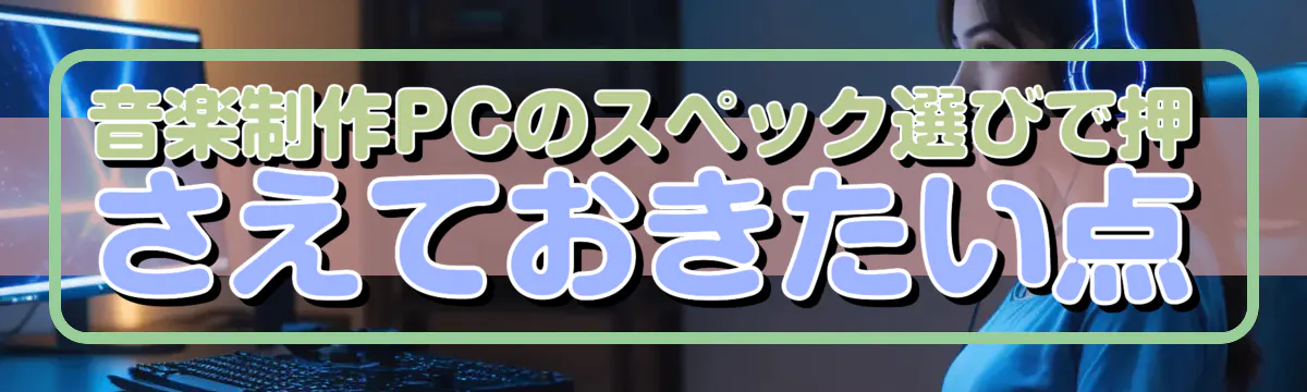 音楽制作PCのスペック選びで押さえておきたい点