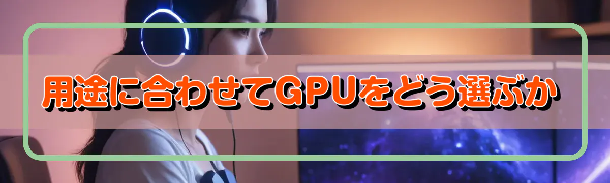 用途に合わせてGPUをどう選ぶか