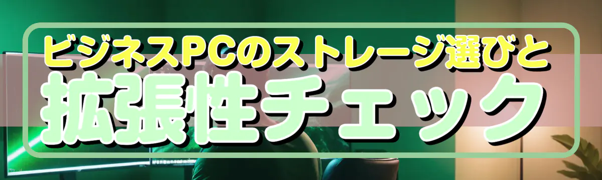 ビジネスPCのストレージ選びと拡張性チェック