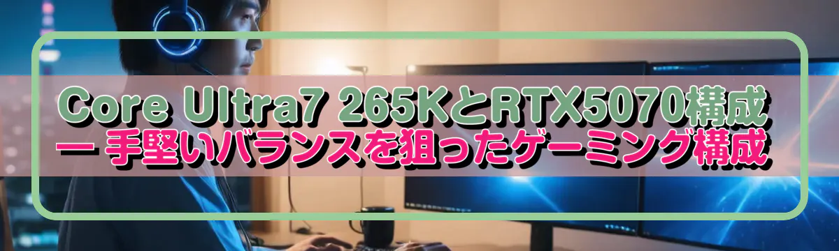 Core Ultra7 265KとRTX5070構成 ― 手堅いバランスを狙ったゲーミング構成