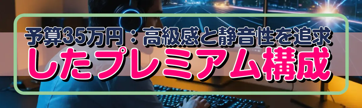 予算35万円:高級感と静音性を追求したプレミアム構成