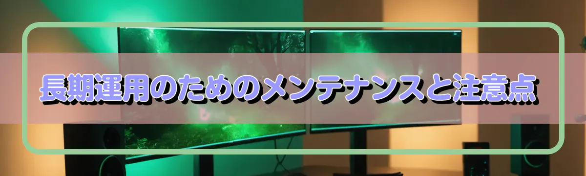 長期運用のためのメンテナンスと注意点