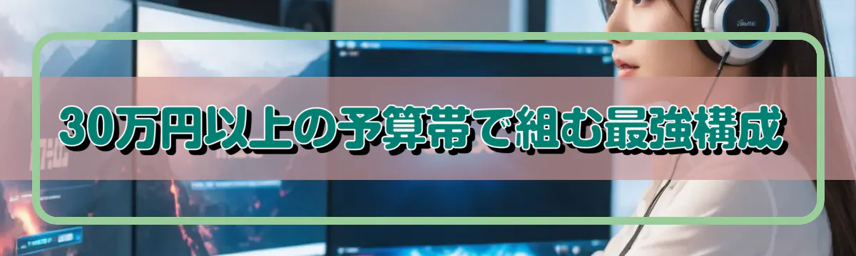30万円以上の予算帯で組む最強構成