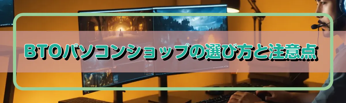 BTOパソコンショップの選び方と注意点
