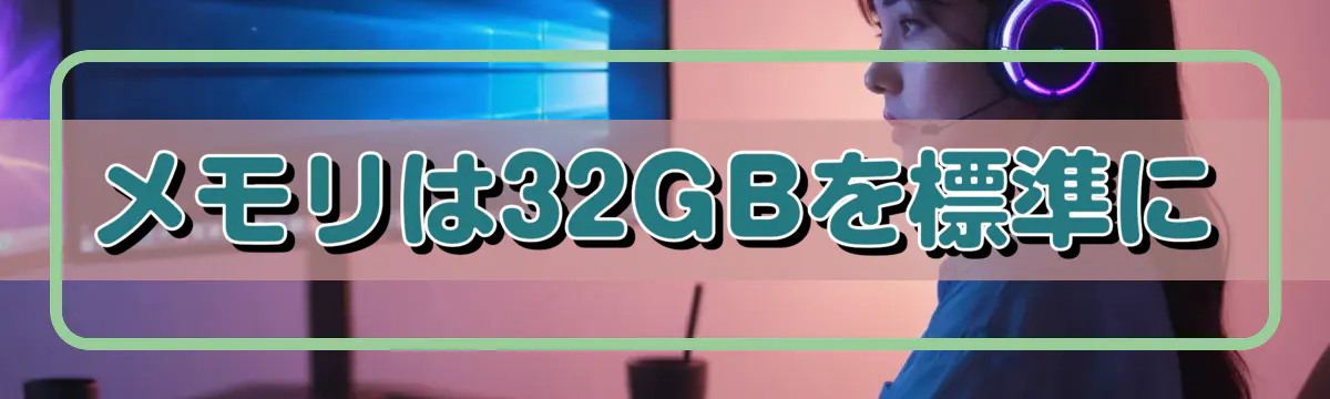 メモリは32GBを標準に