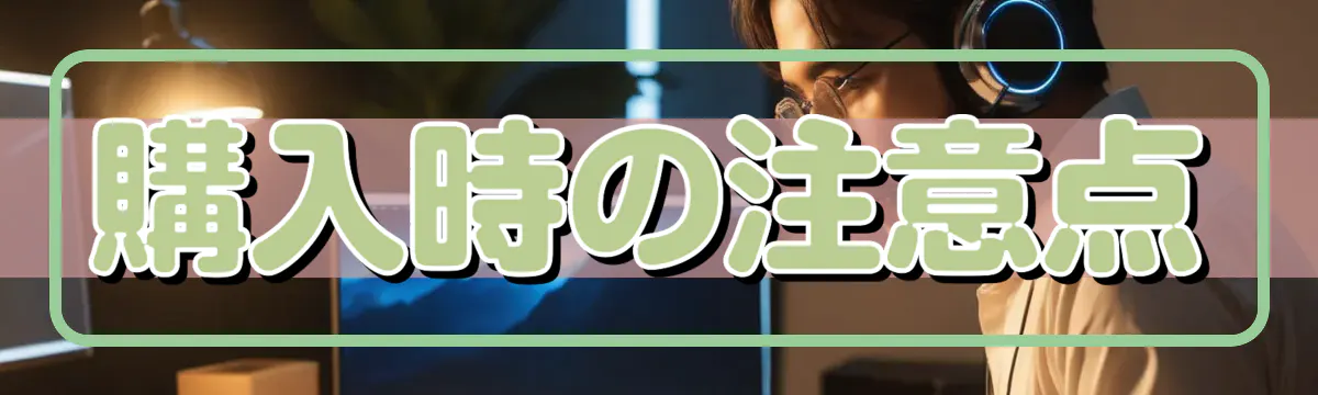 購入時の注意点