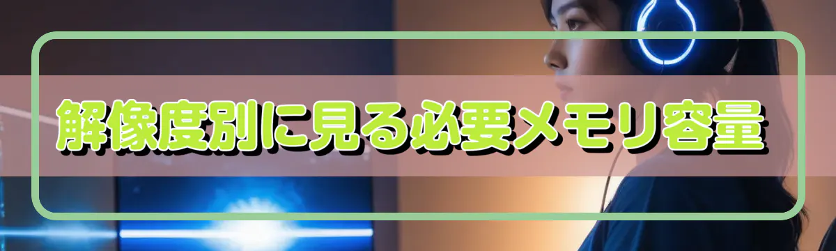 解像度別に見る必要メモリ容量
