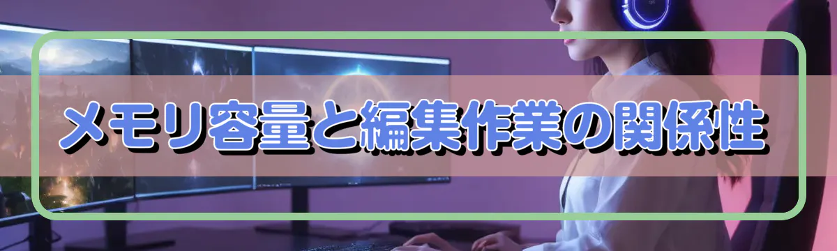 メモリ容量と編集作業の関係性