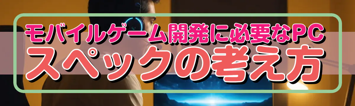 モバイルゲーム開発に必要なPCスペックの考え方