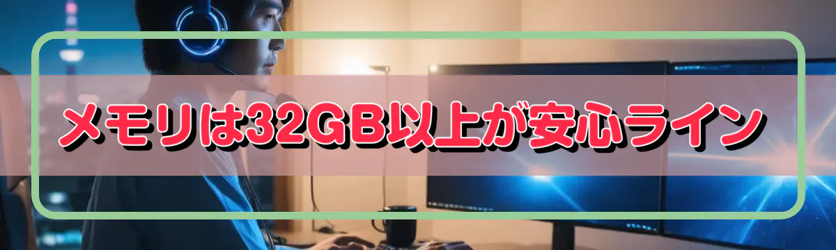 メモリは32GB以上が安心ライン