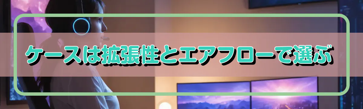 ケースは拡張性とエアフローで選ぶ