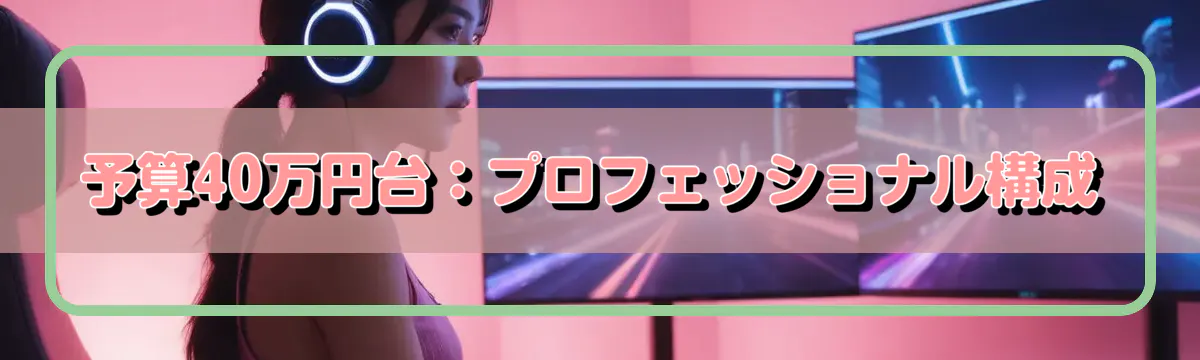 予算40万円台:プロフェッショナル構成