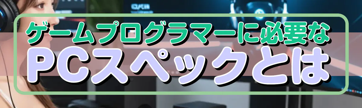 ゲームプログラマーに必要なPCスペックとは