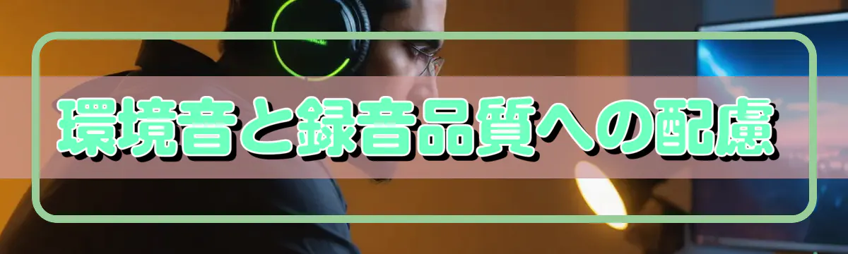 環境音と録音品質への配慮