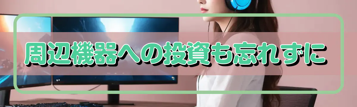 周辺機器への投資も忘れずに