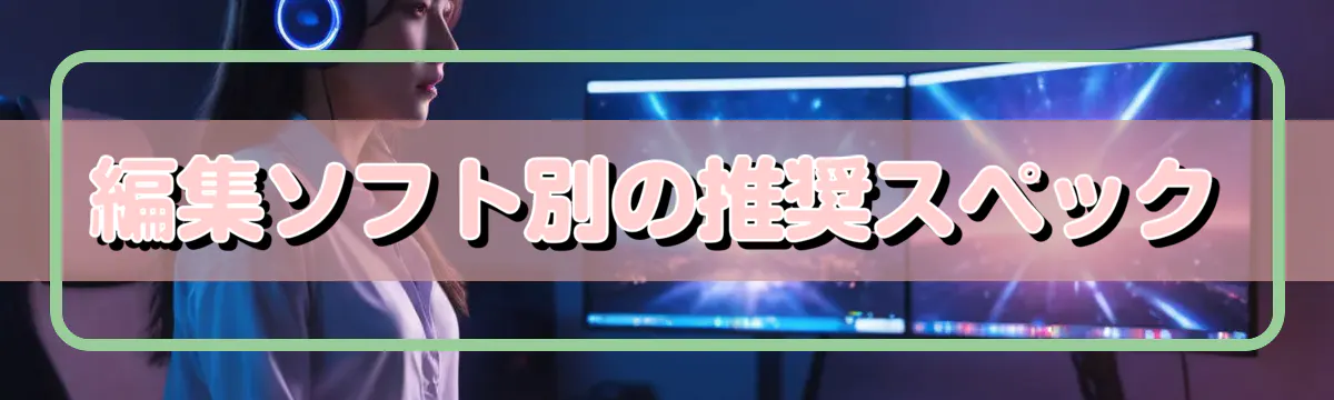 編集ソフト別の推奨スペック