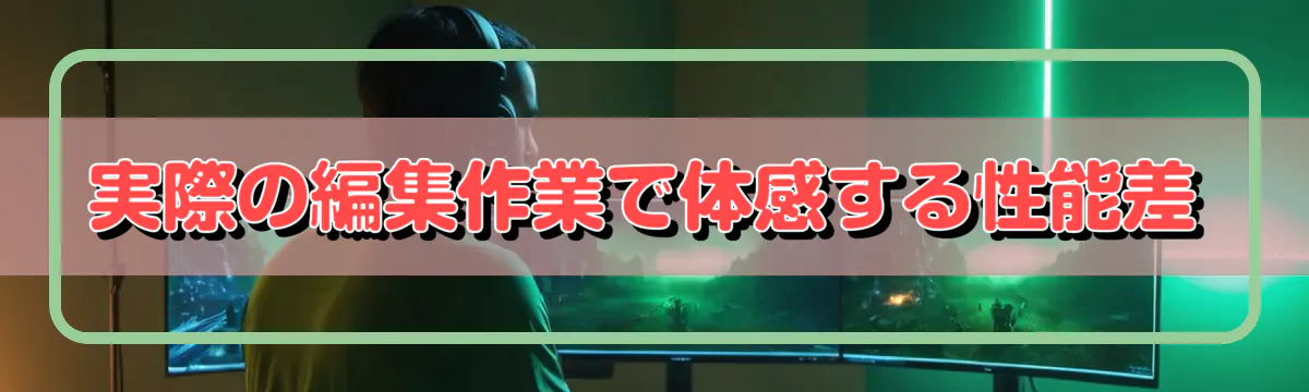 実際の編集作業で体感する性能差