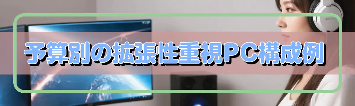 予算別の拡張性重視PC構成例