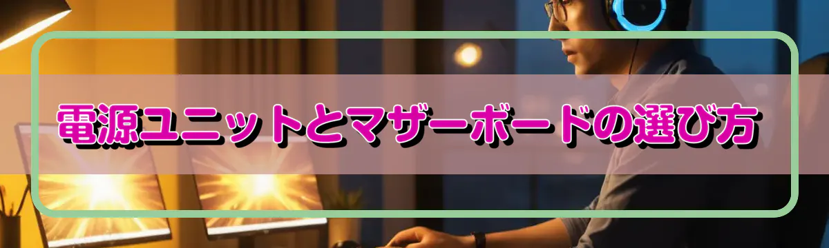 電源ユニットとマザーボードの選び方