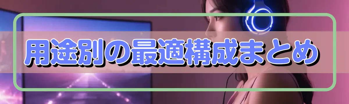 用途別の最適構成まとめ