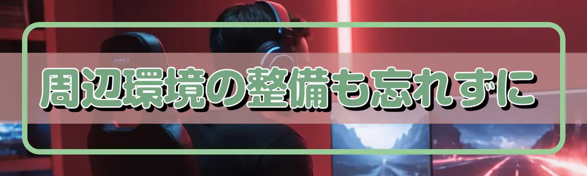 周辺環境の整備も忘れずに