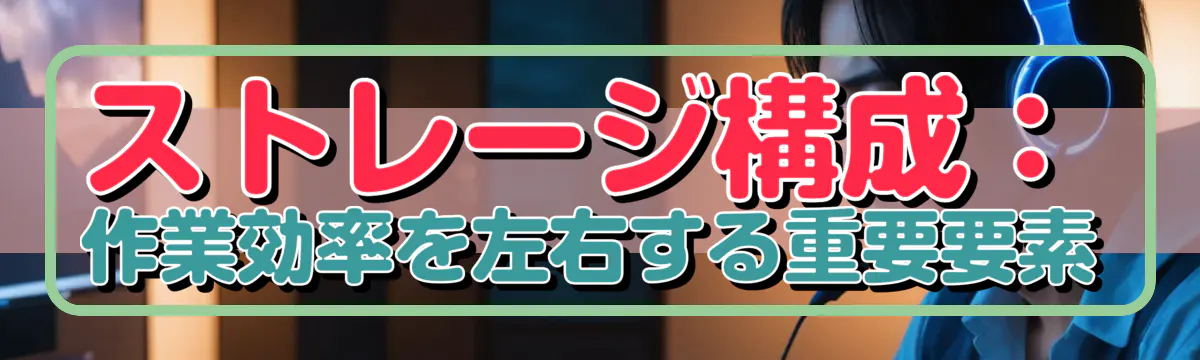 ストレージ構成:作業効率を左右する重要要素